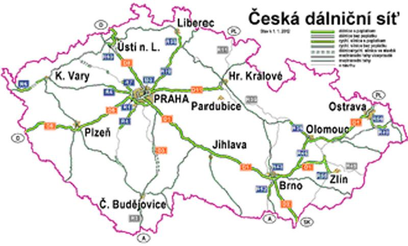 Autostrady w Czechach
