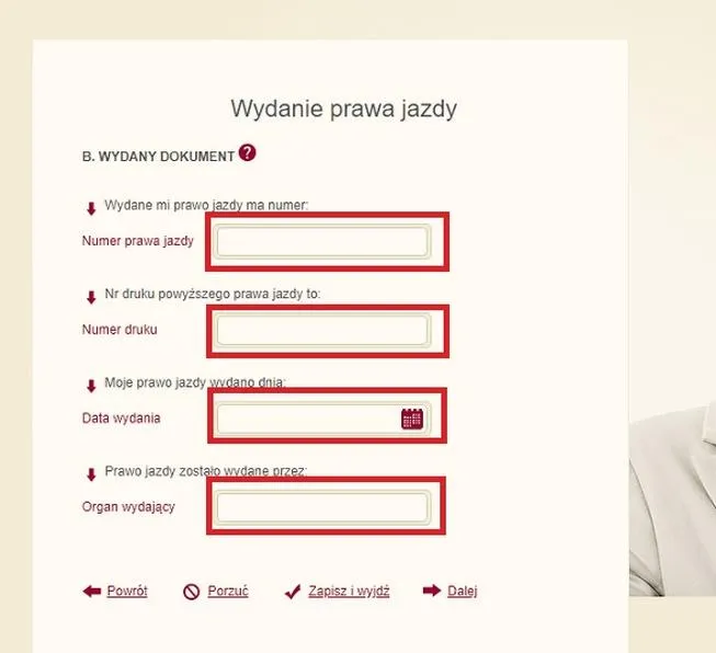 Wniosek o prawo jazdy